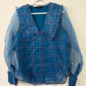 En Saison Plaid Blouse